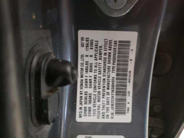 JHMZE2H77AS004024 - 2010 HONDA INSIGHT EX GRAY photo 12