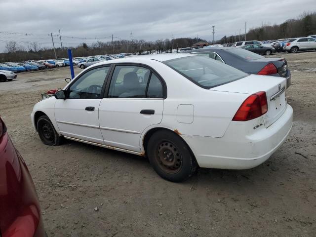 2HGES16591H601656 - 2001 HONDA CIVIC LX WHITE photo 2