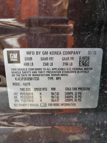 KL4CJFSB3EB617233 - 2014 BUICK ENCORE CONVENIENCE 棕色 照片 13