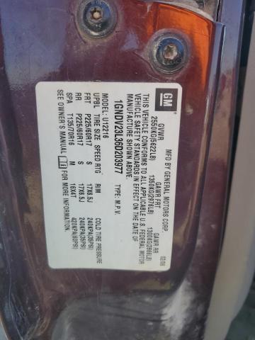 1GNDV23L36D203977 - 2006 CHEVROLET UPLANDER LS BURGUNDY photo 13