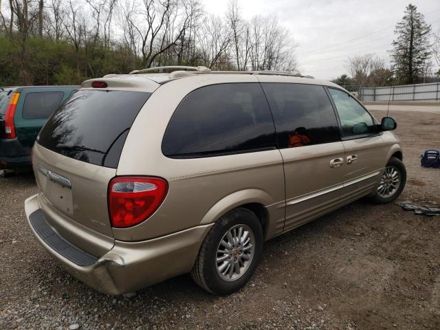 2C8GP64L52R657580 - 2002 CHRYSLER TOWN & COU LIMITED TAN photo 3