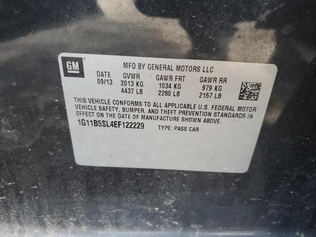 1G11B5SL4EF122229 - 2014 CHEVROLET MALIBU LS CHARCOAL photo 12