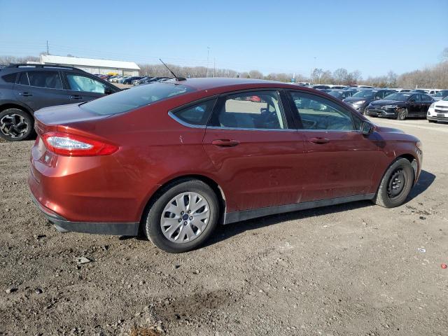 3FA6P0G79ER194436 - 2014 FORD FUSION S RED photo 3