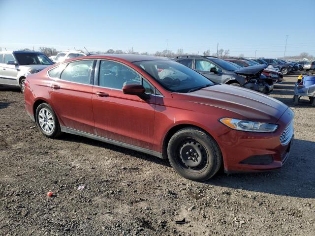 3FA6P0G79ER194436 - 2014 FORD FUSION S RED photo 4