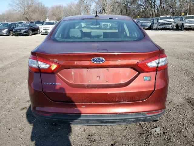 3FA6P0G79ER194436 - 2014 FORD FUSION S RED photo 6