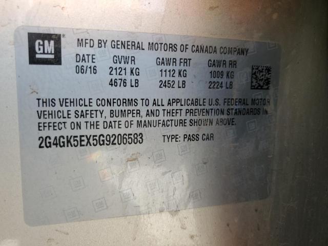 2G4GK5EX5G9206583 - 2016 BUICK REGAL 奶油色 照片 12