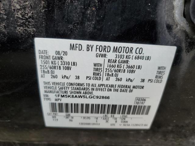 1FM5K8AW5LGC92866 - 2020 FORD EXPLORER POLICE INTERCEPTOR 黑色 照片 13