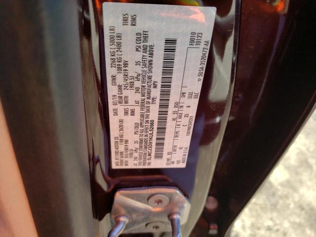 5LMCJ3D91KUL52660 - 2019 LINCOLN MKC RESERVE Bordo fotoğraf 13