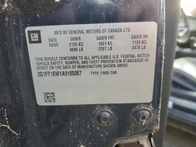 2G1FT1EW1A9105067 - 2010 CHEVROLET CAMARO SS BLUE photo 12