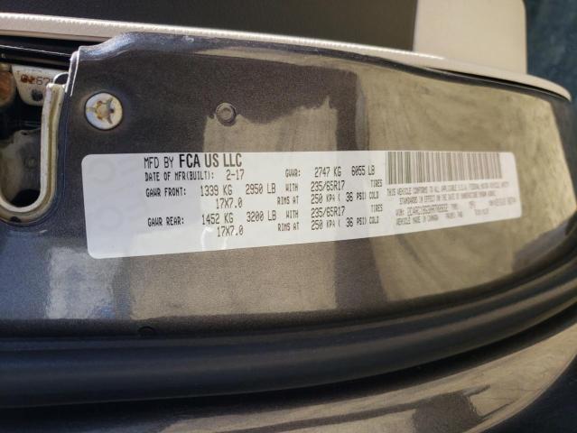 2C4RC1BG3HR702832 - 2017 CHRYSLER PACIFICA TOURING L GRAY photo 13