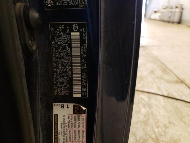 JTKDE3B78A0311894 - 2010 TOYOTA SCION TC 蓝色 照片 12