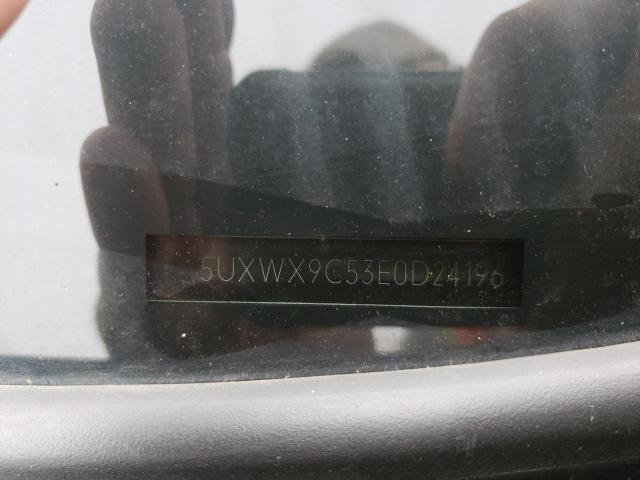 5UXWX9C53E0D24196 - 2014 BMW X3 XDRIVE28I BLACK photo 10