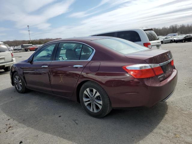 1HGCR2F31EA156907 - 2014 HONDA ACCORD LX BURGUNDY photo 2