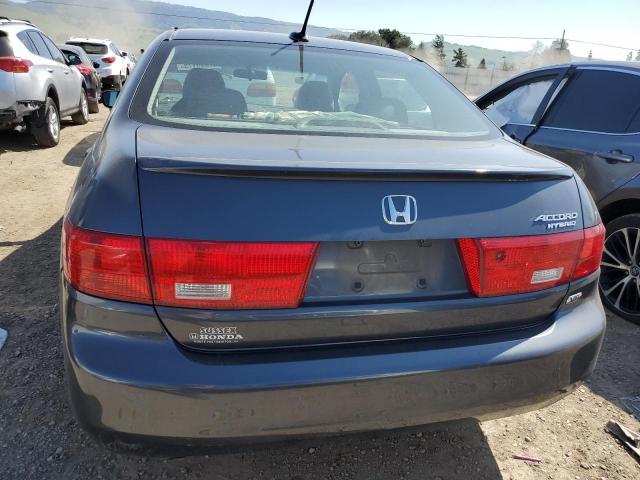 JHMCN36465C009932 - 2005 HONDA ACCORD HYBRID GRAY photo 6