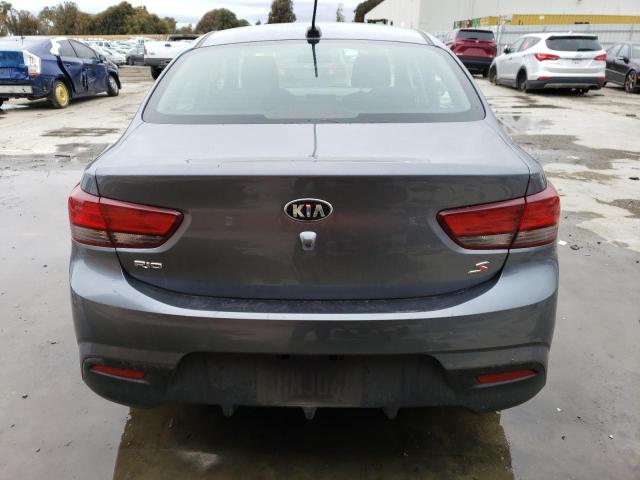 3KPA24AB0KE205835 - 2019 KIA RIO S GRAY photo 6