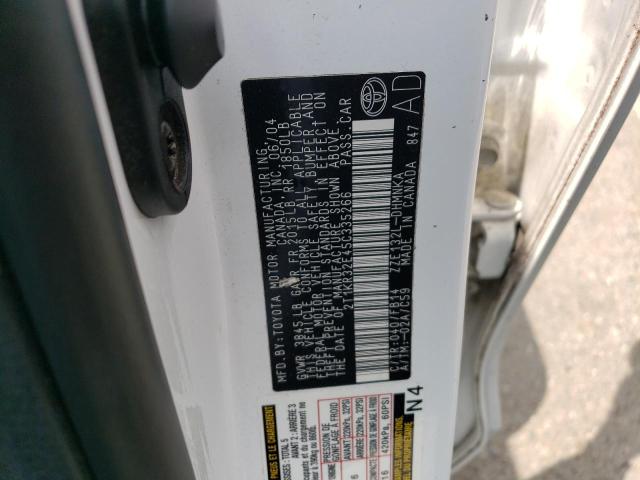 2T1KR32E45C335266 - 2005 TOYOTA COROLLA MA XR WHITE photo 12