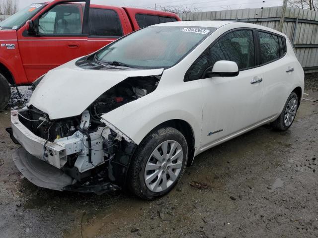 1N4AZ0CP6FC322612 - 2015 NISSAN LEAF S WHITE photo 1