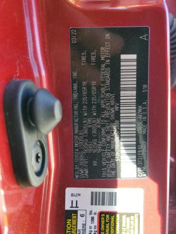 5TDHZRBH8NS575998 - 2022 TOYOTA HIGHLANDER XLE 红色 照片 13