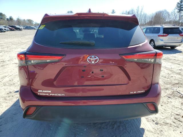 5TDHZRBH8NS575998 - 2022 TOYOTA HIGHLANDER XLE 红色 照片 6