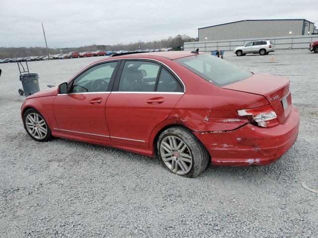 WDDGF81X88F084459 - 2008 MERCEDES-BENZ C 300 4MATIC RED photo 2