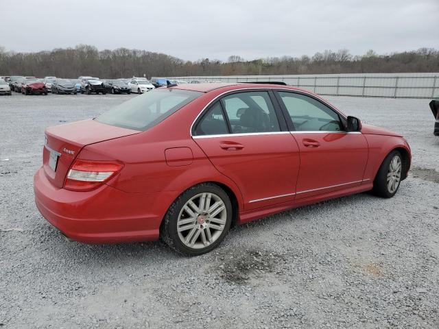 WDDGF81X88F084459 - 2008 MERCEDES-BENZ C 300 4MATIC RED photo 3