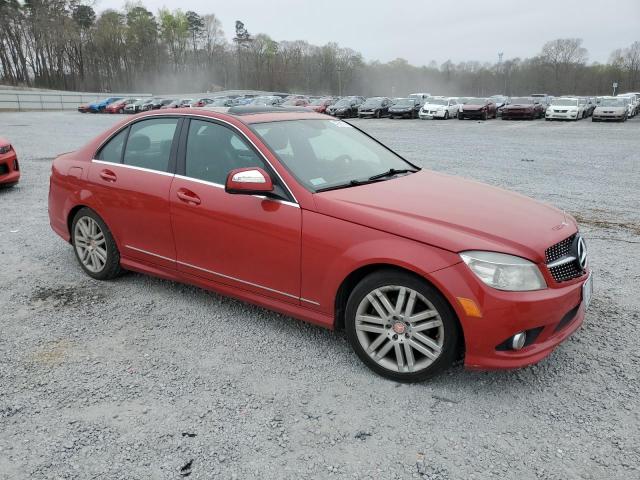 WDDGF81X88F084459 - 2008 MERCEDES-BENZ C 300 4MATIC RED photo 4