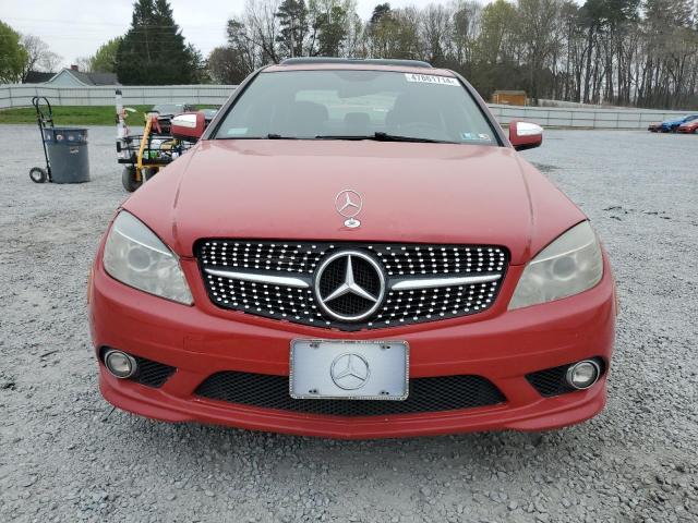 WDDGF81X88F084459 - 2008 MERCEDES-BENZ C 300 4MATIC RED photo 5