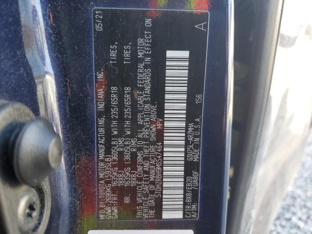 5TDHZRBH9MS547464 - 2021 TOYOTA HIGHLANDER XLE 蓝色 照片 14