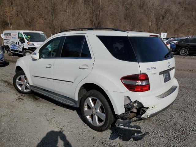 4JGBB8GB7AA599768 - 2010 MERCEDES-BENZ ML 350 4MATIC WHITE photo 2
