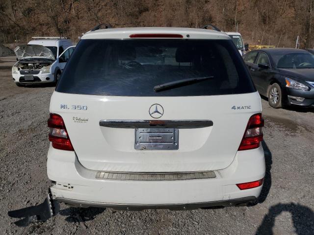 4JGBB8GB7AA599768 - 2010 MERCEDES-BENZ ML 350 4MATIC WHITE photo 6