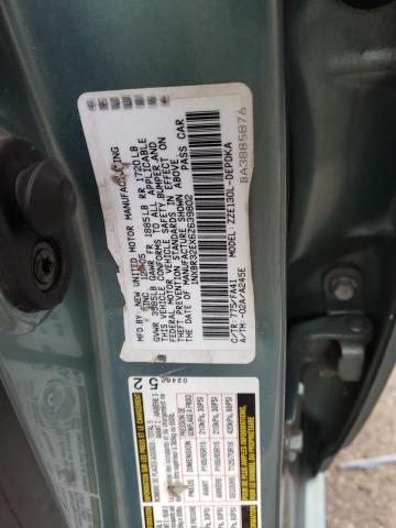 1NXBR32EX6Z639802 - 2006 TOYOTA COROLLA CE GREEN photo 12