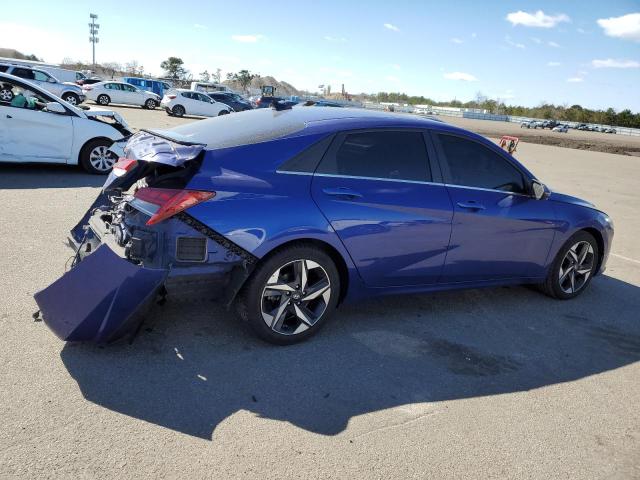 5NPLP4AG6MH035890 - 2021 HYUNDAI ELANTRA LIMITED BLUE photo 3