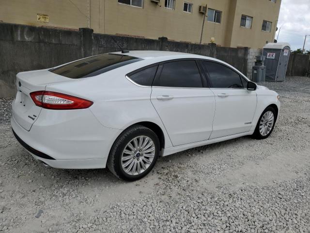 3FA6P0LU4DR236960 - 2013 FORD FUSION SE HYBRID WHITE photo 3