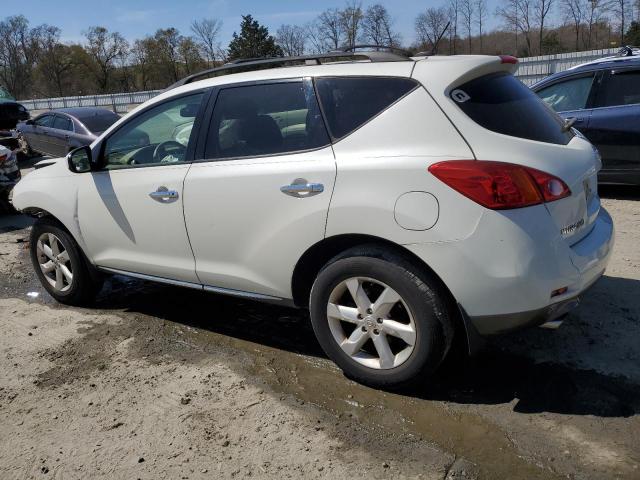 JN8AZ18U29W019817 - 2009 NISSAN MURANO S WHITE photo 2