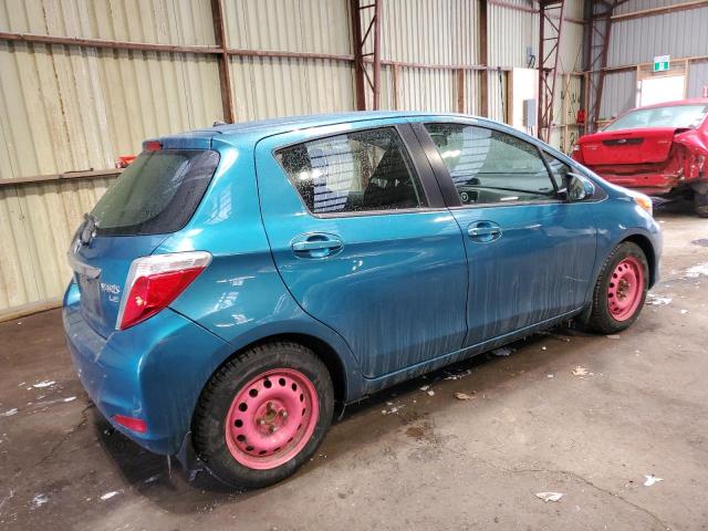 VNKKTUD35EA011659 - 2014 TOYOTA YARIS BLUE photo 3