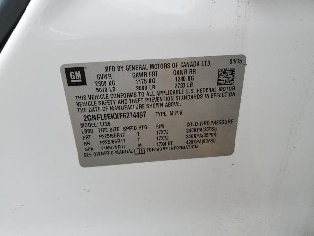 2GNFLEEKXF6274497 - 2015 CHEVROLET EQUINOX LS WHITE photo 13