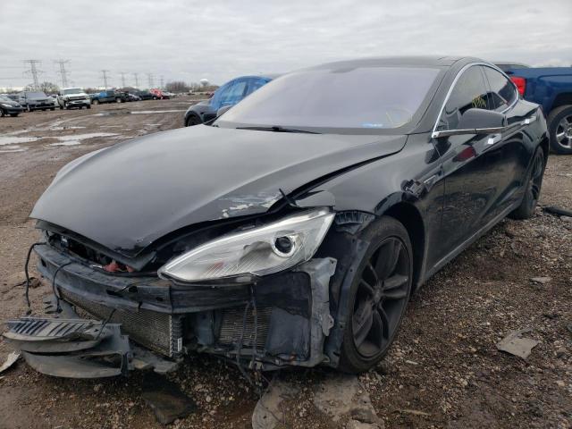 5YJSA1S14EFP33386 - 2014 TESLA MODEL S შავი ფოტო 1