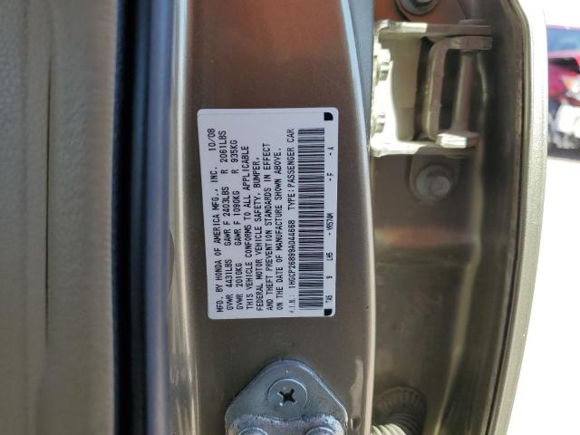 1HGCP26899A044668 - 2009 HONDA ACCORD EXL GOLD photo 12