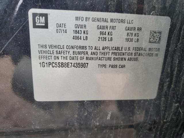 1G1PC5SB8E7435907 - 2014 CHEVROLET CRUZE LT CHARCOAL photo 12