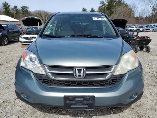 5J6RE4H36BL007142 - 2011 HONDA CR-V LX TURQUOISE photo 5