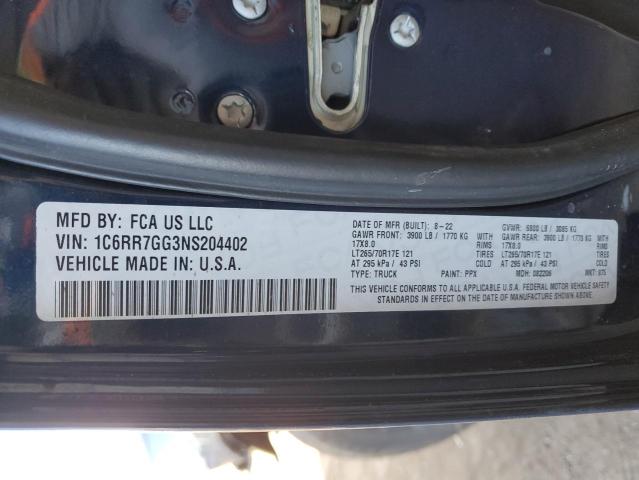 1C6RR7GG3NS204402 - 2022 RAM 1500 CLASS SLT 蓝色 照片 13