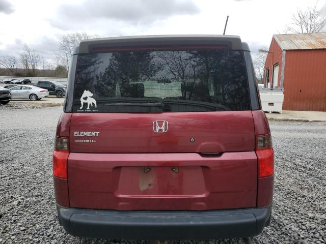 5J6YH27748L007810 - 2008 HONDA ELEMENT EX BURGUNDY photo 6