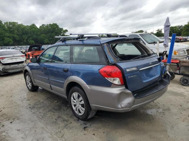 4S4BP60C787335126 - 2008 SUBARU OUTBACK BLUE photo 2