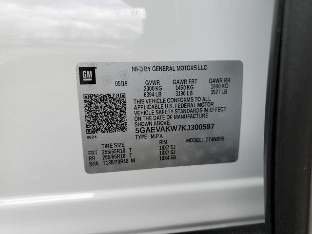 5GAEVAKW7KJ300597 - 2019 BUICK ENCLAVE ESSENCE Ağ foto 13