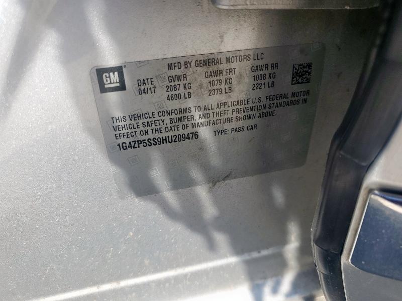 1G4ZP5SS9HU209476 - 2017 BUICK LACROSSE ESSENCE Gümüş foto 12