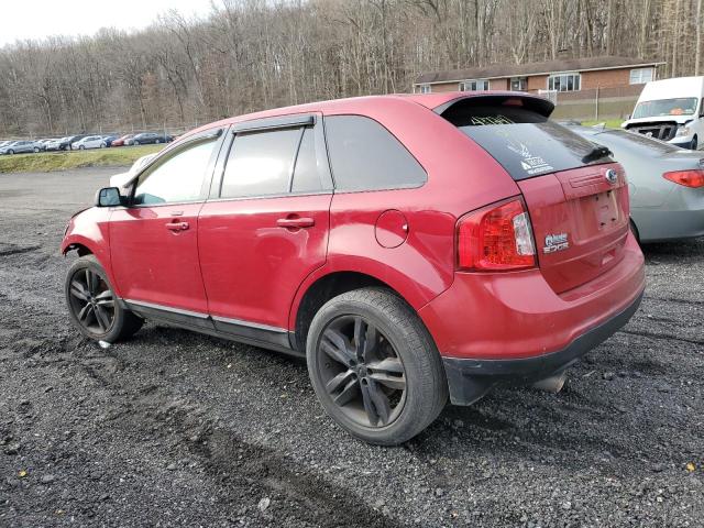 2FMDK3JCXCBA15254 - 2012 FORD EDGE SEL RED photo 2