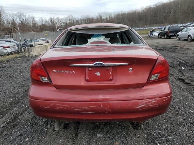 1FAFP5225YA167743 - 2000 FORD TAURUS LX RED photo 6