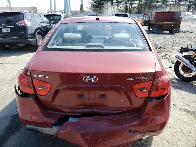 KMHDU46D88U580881 - 2008 HYUNDAI ELANTRA GLS RED photo 6