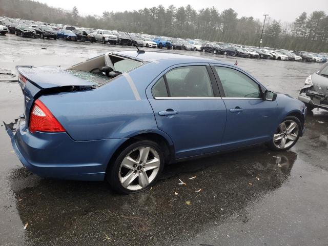 3FAHP0DC8AR237037 - 2010 FORD FUSION SPORT BLUE photo 3