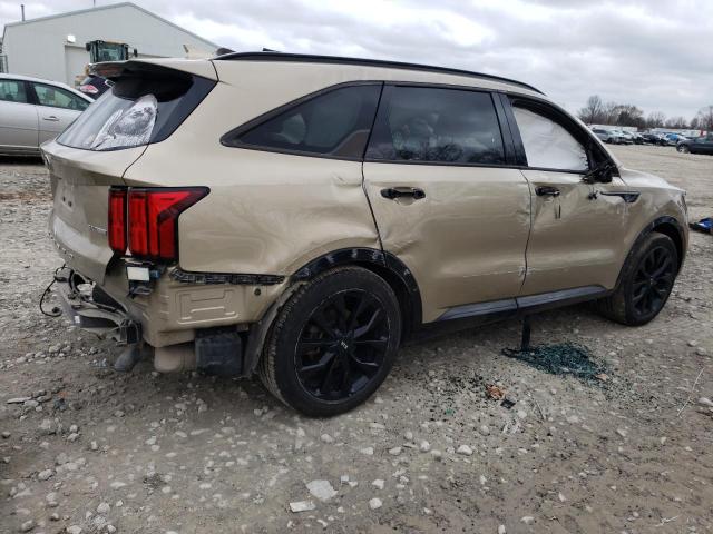 5XYRK4LF0MG053516 - 2021 KIA SORENTO SX BEIGE photo 3